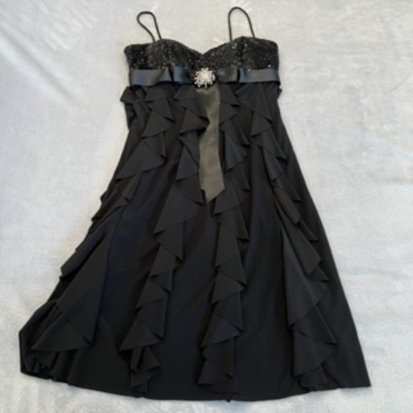 Cache Women's Dress Rhinstone Broach Bow 6 Black - Picture 7 of 16
